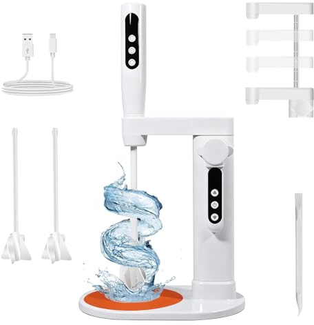 TECKZOON Mixer per Resina, con Sollevamento, per Resina Miscelatore Elettrico per Resina con Supporto 2 Palette di Agitazione, 5 velocità, Altezza Regolabile Display LCD per Resina Silicone