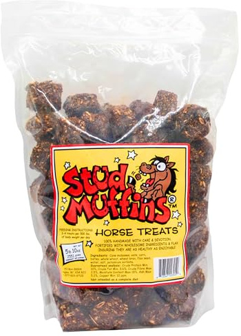 Stud Muffins 5.8lb Horse Treats Bag/Stud Muffins are Great Training Treats and Horse Pill Pockets/Our Treats for Horses are All Natural Horse Treats/Durable 5.8lb Horse Treats Bulk Pack