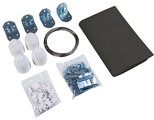Windhager Solsegelrepspänn-set, 270 x 140 cm, solskydd, ventilerande, polyestertyg, antracit