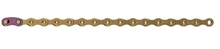 Sram 00.2518.024.020 SchaltungskettePCXX1 HollowPin 126 Glieder, 12-Fach mit PowerLock Speed, schwarz/Gold (1 Stück)