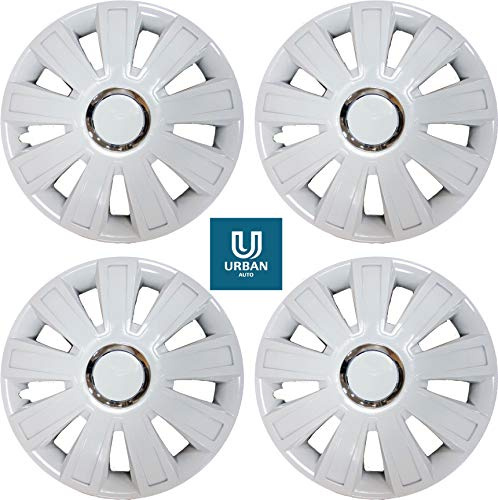 The Urban Company Wheel Trim Cover Inferno 15 To Fit Fiat 500 Gloss White Set Of 4