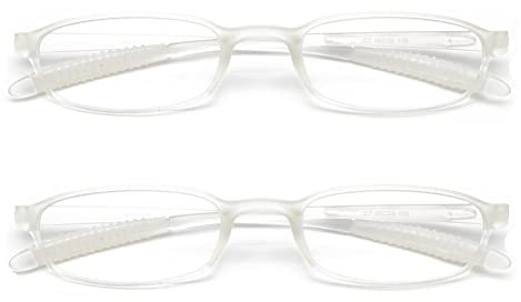 Mcoorn Occhiali da Lettura Eleganti per Donna Uomo, Filtro Luce Blu Trasparente Antiriflesso Resistenti, Diottrie +3.25