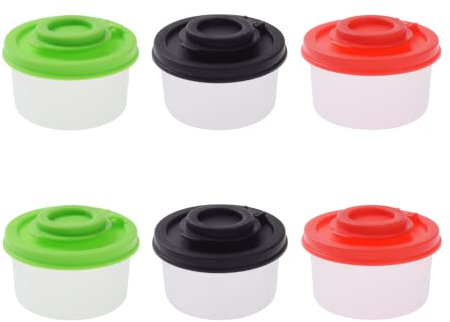 6 Pieces Mini Salt and Pepper Shaker, Plastic Travel Spice Jar Dispenser with Airtight LId, Portable Clear Seasoning Container for Salt Sugar chill Kitchen Camping Picnic Lunch Box, 1.35oz