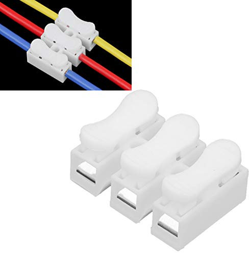 kabelverbinder, 200 Stück 3P CH-3 Lüsterklemmen Steckbar Kabel Schnellverbinder Kabelverbinder LED Elektrische Drahtverbinder LED-Lichtleiste Kein Löten Schweißen Schnellkabel Draht