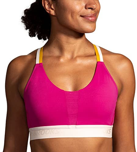 Brooks Sujetador deportivo Plunge 2.0 para mujer, para correr, entrenar y hacer deporte, Malva/Arena/Reloj solar, XXL