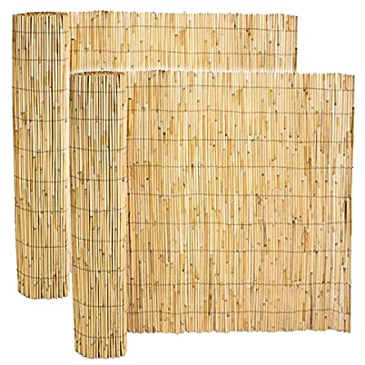 Lot de 2 canisse en bambou, clôture de jardin, couverture de protection contre le vent et le soleil - Longueur 500 x Profondeur 120 cm -JUANIO-