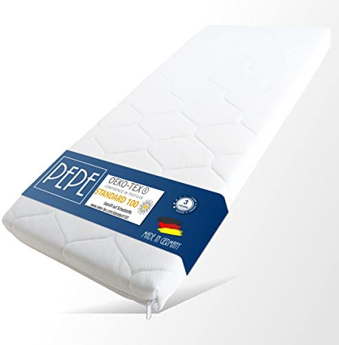 Stillerbursch Baby Beistellbett Matratze 90x40 Pepe H2 | Wiege Babymatratze | atmungsaktiv | Allergiker geeignet | Abnehmbarer Bezug mit Klimafaser | Formstabiler Komfortschaumkern | Hygienebezug