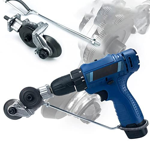WOOXGEHM Perceuse Électrique Coupe Tôle, Accessoire Perceuse Électrique Coupe Tôle Avec Poignée, Levier de Fixation, Clé et Ressort pour Couper la Tôle et Les Matériaux Ondulés, Coupe Précise