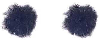 2 set Black Fur Microphone Windscreen for Lapel Lavalier Mic 0.5 cm