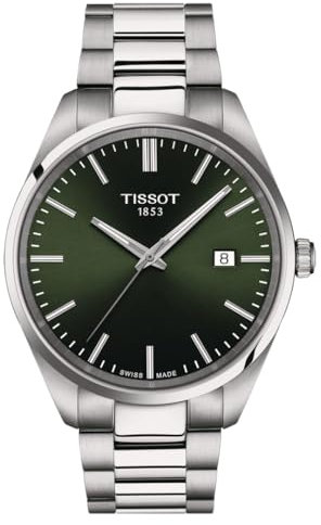 Tissot PR 100 time only Men's Watch with Green Background T150.410.11.091.00 316L Steel case