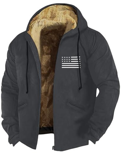FeiBeauty Feuerwehr Jacke Herren Weihnachtsmann Mantel Softshell Jacken Fleecejacke Kaputzensweatjacke Männer Leichter Sommer Cardigan Warnjacke