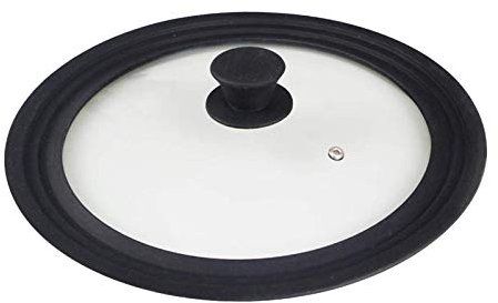 Coperchi universali di ricambio per pentole, padelle, pentole, pentole, nero/grigio (nero, 34 cm)