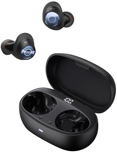 Baseus Cuffie Bluetooth In Ear con Cancellazione Attiva del Rumore Fino al 95%, Bassi Potenti, Riproduzione di 38 0re, Chiamate Chiare, Ricarica Wireless, LED Display, Bluetooth 5.3 - Bowie MA10S