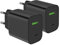 2 Pack USB C Plug Fast Charger, 20W 2-Port USB C Fast Charging Adapter per iPhone 16 15 14 13 12 11 Pro Max SE XS XR 8 Plus SE, iPad, Samsung Galaxy (Nero)