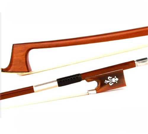 Professioneller Geigenbogen 4/4-1/8 Violinbogen Brasilianischer Holzbogen Performance-Grade-Horn, Reiner Schachtelhalm, Violinrundbogen(3/4)