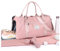 HYC00 Borsone Palestra Donna Uomo Borsa Sportiva con Scomparto Scarpe Borsone da Viaggio Sports Gym Bag Grande Borse da Palestra Piscina Donna Fitness Weekend Duffel Bag Borsa per Ospedale,Rosa