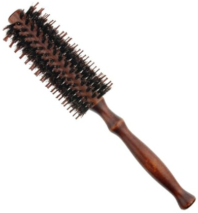 Ipetboom 2piezas Peine Rizador Mango Redondo y Cerdas de Madera Natural Antiestático para Rizar el Cabello para Peinar Mechones Curvos
