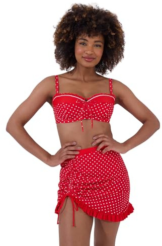 Joe Browns Top de Bikini con Aros y Lunares Retro para Mujer, Color Rojo, Talla 40, Rosso, 44