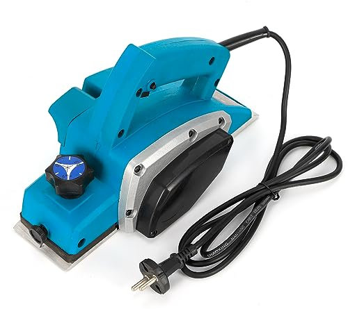 Pialla elettrica professionale, (800 Watt, larghezza pialla: 82 mm, profondità massima 2 mm, suola piallatrice fresata), potente piallatrice elettrica per legno, per pannelli in legno, legno