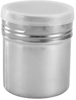 UYFRD Coctelera de acero inoxidable para café, esparcidor de polvo, cacao, chocolate, harina, azúcar en polvo, filtros rociadores con tapa, herramienta para hornear (S)