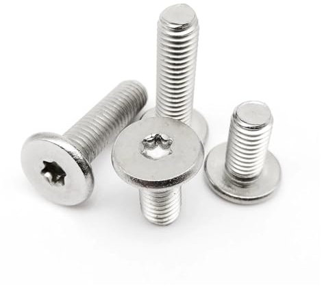 Generisch cm Sechslappen-Torx-Schrauben, ultradünn, superflach, Waferkopf, 10 Stück, M4, M5, M6, Edelstahl 304(18mm,10pcs M6)