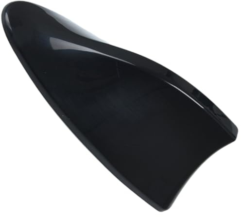 Uonlytech Antenne Aileron de Requin pour Voiture SUV et Camper, Couverture Signal Radio Claire, Facile à Installer en Abs et Métal Noir