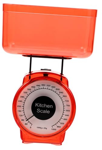 PRETYZOOM Mechanische Küchenwaage aus Kunststoff Leicht und Platzsparend für Kochen und Babynahrung Haushaltswaage für Küche Zufällige Farbe