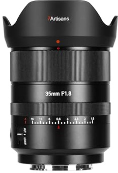 7artisans AF 35mm f1.8 Plein Cadre Objectif Compatible avec L Mount baïonnette, Grande Ouverture, Mise au Point,Manuel/autofocus pour Leica SL2/Lumix S1 S1H S5 Leica SL (Noir)