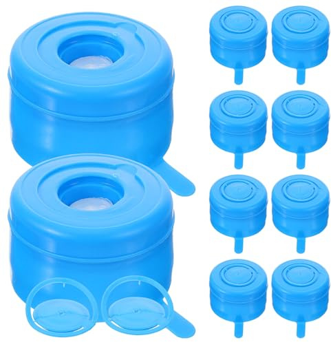HOLIDYOYO Set 10 Tappi per Secchio d Acqua in Plastica Blu, Sostituzione Facile e Leggera, Tappi Sigillanti Riutilizzabili per Bottiglie d Acqua Domestiche