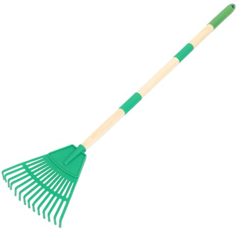 MOTHNUR Rastrello da Giardino in Plastica 14 Denti con Manico Staccabile 87 CM Piccolo Rastrello Portatile per Pulizia Aiuole Pacciamatura e Arbusti Strumento Multiuso per Giardinaggio