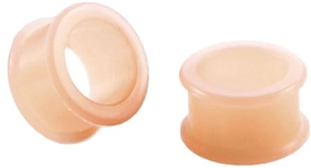 BWDHJLEY 2 tapones de túnel de silicona, kit de túneles de oreja de color carne, calibradores de silicona para hombres y mujeres, 11/16 inch(18mm), Silicona, No es una piedra preciosa