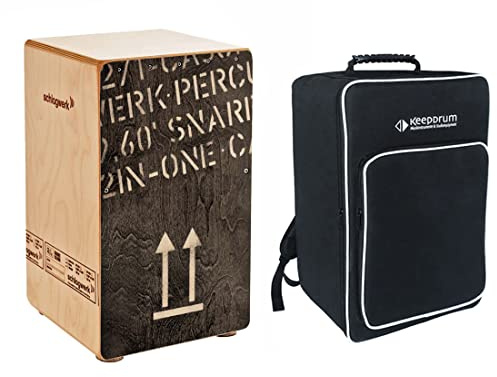 Schlagwerk CP 404 BLK 2inOne Snare Cajon Large + keepdrum Gig Bag