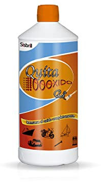 Sisbrill QuitaOooxido Gel Eliminador Óxido y Manchas Oxidación - Tratamiento de Coches, Motos, Náutica, Suelo y todo tipo de Metales - 1 Litro