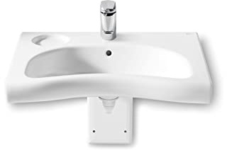 Roca,Meridian,Lavabo de porcelana mural,Blanco,700mm x 570mm x 180mm,A32724H000