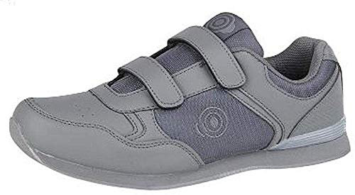Dek Mens Drive Trainer Style Touch Fastening Bowling Shoes Grey 8 UK