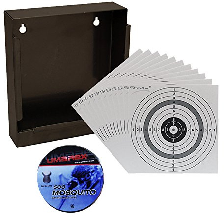 500 Umarex Mosquito Diabolos Kaliber 4,5mm + 100 Shoot-Club Zielscheiben + Kugelfang 14x14 cm