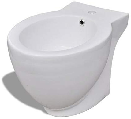 Festnight Standbidet Stand-Bidet Bodenstehend Bidet aus Keramik 58 x 40 x 40 cm Weiß