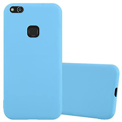 Cadorabo Hülle kompatibel mit Huawei P10 LITE Schutzhülle TPU Silikon Case Candy Design Slim Kratzfest Weiche Gummi mit Rundumschutz Case Hülle für Huawei P10 LITE in Blau