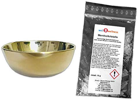 SudoreWell® Grand bol d'évaporateur Ø 6,7 cm / 2,5 cm de haut Plus 10 g de cristaux de menthol