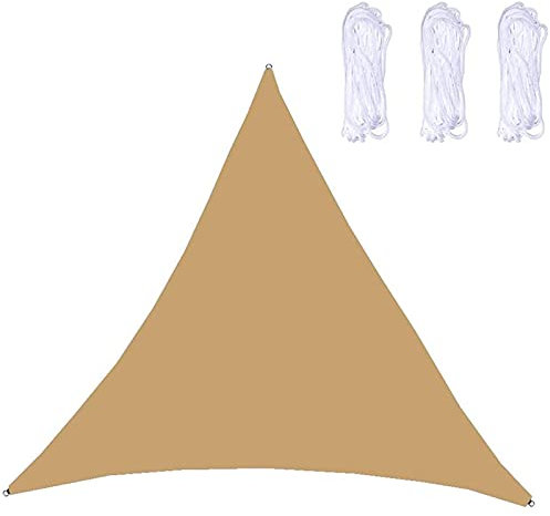 DKLE 6x6x6 m Vela Ombreggiante Triangolare Traspirante, Tenda da Vela Parasole Impermeabile, Tenda Parasole Esterno con, per Patio, Giardino, Pergola, Backyard, Outdoor Facility & Activities