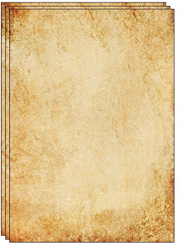 100 Recycling Blatt altmodisches Briefpapier/Vintage Design Papier DIN A4 Recycling. Ideal für Vintage-Einladungen und Briefe (100)