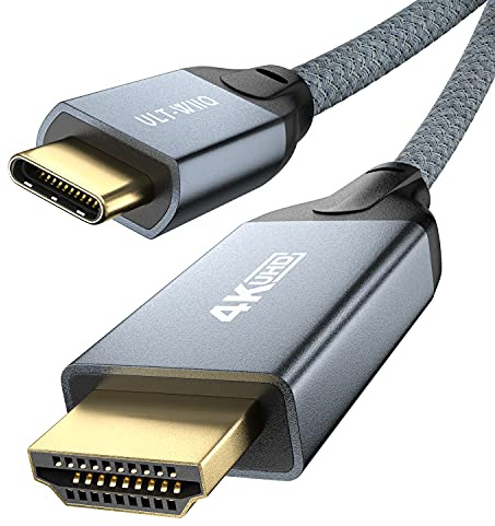 ULT-WIIQ Cable USB C a HDMI, compatible con Thunderbolt 4 a HDMI 4K@60Hz 2K@120Hz/144Hz para Thunderbolt 3/4, USB4, MacBook Pro, iPad Pro, Steam Deck (4K@60Hz/2M)