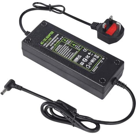 AC 100-240V to DC 12V 10A Power Supply Adapter Converter Transformer 12 Volt 10 Amp 120W with 5.5mm x 2.5mm /2.1mm DC Output Jack for 5050 3528 LED Strip Light CCTV Cameras 3D Printer