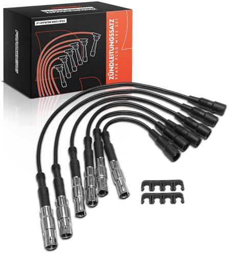 Frankberg 6x Zündleitungssatz Zündkabel 078905531A | Kompatibel mit 80 Avant 8C5, Cabriolet 8G7, A6 4B2 4B4, 100 4A2, 80 8C2, A6 Avant 4A5, 100 Avant 4A5, Coupe 89 8B3