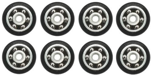 MSGsl - Rodamientos ø 20 mm y Tornillo M4 para Puertas Mampara de Ducha | Repuestos para Puertas Correderas de Baño y Ducha | Juego de 8 unidades.