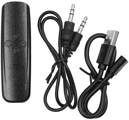 POFET Bluetooth 5.2 sändare mottagare 3.5MM RCA trådlös ljudmottagare för TV PC Bil trådbunden högtalare Handsfree samtalskamera fjärrkontroll