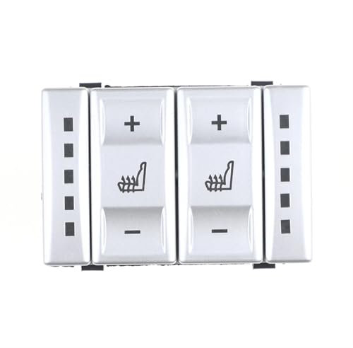 OEM 6M2T-19K314-AC BS7T-19K314-AB Schalter for elektrische Sitzheizung, Heizungsschalter, 1 Stück(Silver)