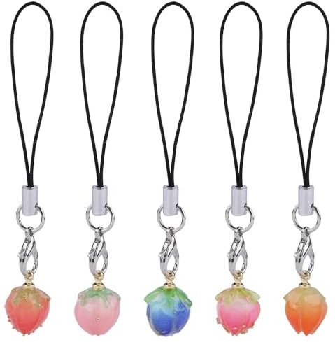 BEEFLYING Niedliche HandyAnhänger Kawaii Katzen, 8 Stück | Landschafts-Charms-Riemen Y2K-HandyAnhänger Zubehör für Handytasche SchlüsselAnhänger Airpods Kamera Dekor