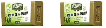 MAITRE SAVON DE MARSEILLE - Savon a l'Olive - 5x 100 g (Lot de 2)