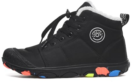 Xinghuanhua Bambini Barefoot Scarpe Invernali Doposci Antiscivolo Stivaletti Comode con Imbottitura Calda Scarpe Inverno per Ragazzi e Ragazze EU 30-39